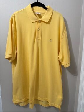 Brooks Brothers Performance Polo Shirt Men's XL Mango Yellow Original Fit Logo